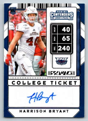 2020 Panini Contenders Draft Picks #180 Harrison Bryant AU RC (ref 212451) - Image 1 of 2