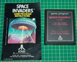 Atari 2600 Game Cart and Manual: Space Invaders - Picture 1 of 3