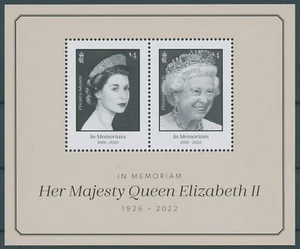 Pitcairn Islands 2023 MNH Royalty Stamps Queen Elizabeth II in Memoriam 2v M/S - Picture 1 of 1