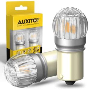 AUXITO 2PCS 1156 7506 Amber LED Stop Tail Turn Signal Brake Parking Lights Bulbs - Picture 1 of 11