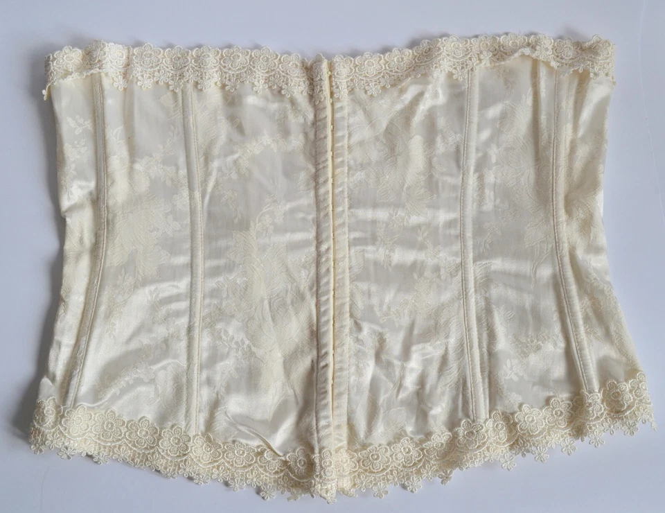 Corsé Top Actitudes Íntimas Leche Mujer Bustier Corsé Talla 44 Encaje Floral Foto 1 de 4