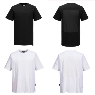 Portwest Chef Coolchecker T-Shirt (PW9) - Short Sleeve Plain Casual Professional - Image 1 of 2