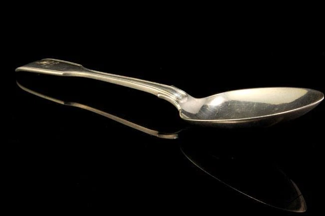 CUCHARA GALLO ANTIGUA INGLESA EXETER PLATA 1876 GRABADA A641 Foto 1 de 1