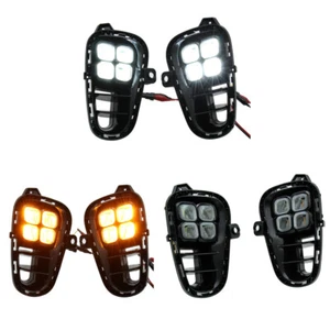 New DRL Daytime Running Light Front Fog Lamps w/ Turn Signal For KIA Rio 18-20 - Picture 1 of 7