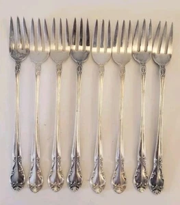 GORHAM Silver 1947 NEW ELEGANCE SILVERPLATE FLATWARE Cocktail Forks Seafood - Picture 1 of 5