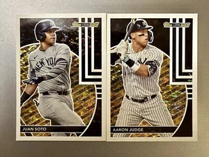 2024 Topps Update Black Gold Insert Aaron Judge & Juan Soto Yankees #BG-4 #BG-9 - Picture 1 of 2