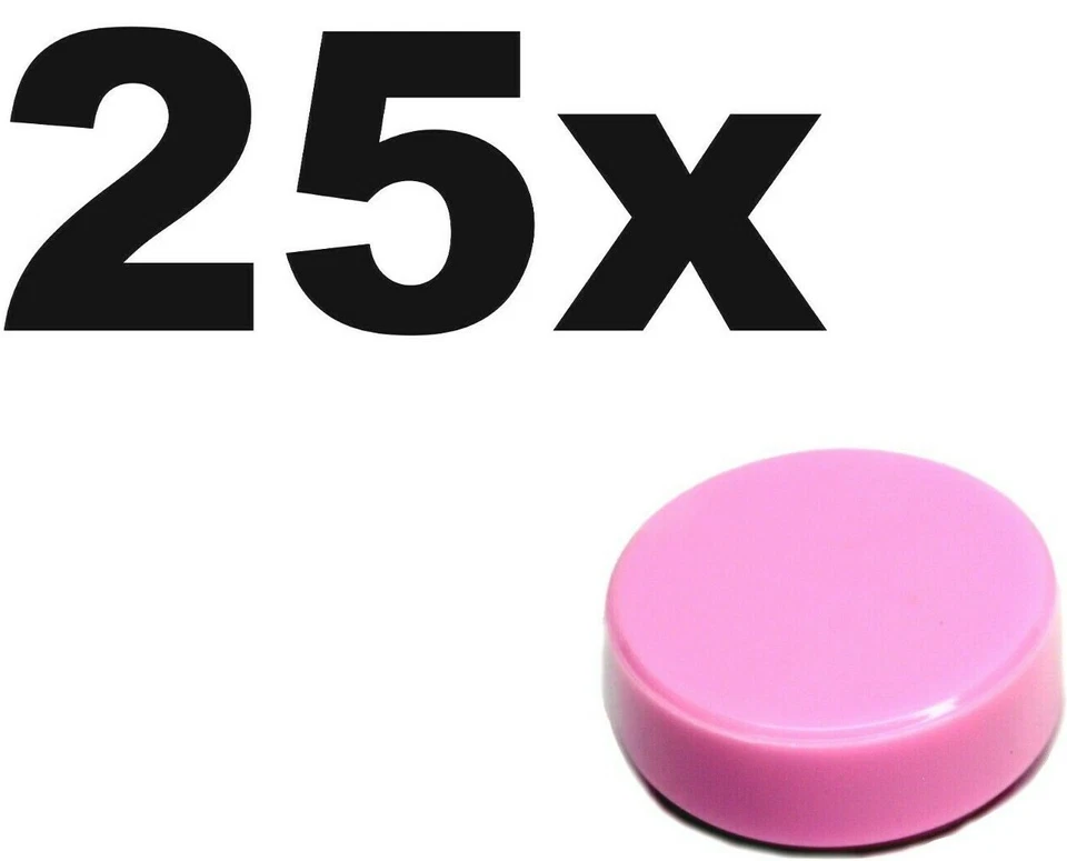NEW LEGO - TILES - Round - 1 x 1 - Pink Bright x 25 - smooth flat 1x1 - Image 1 of 1