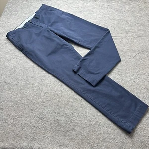 Polo Ralph Lauren Chino Pants Men 33 x 32 Blue Flat Front Stretch Straight Fit 7 - Picture 1 of 19