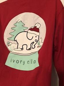 Ivory Ella Long Sleeve Christmas Santa Hat Shirt Red Small Mens? Snow Globe - Picture 1 of 4