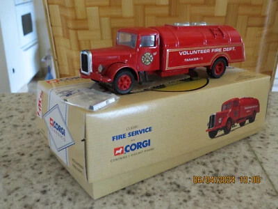CORGI CLASSICS 1/50 : Camion White citerne pompiers en boîte d'origine - Photo 1/4