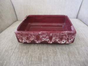 Gonder Original Planter Drip Glaze 1940s Ohio Pottery RedFoam - Picture 1 of 14