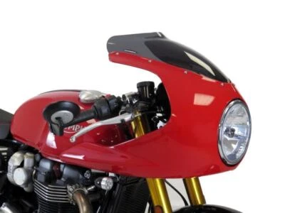 Triumph Thruxton R Track Racer Dark Tint 440mm Flip/Tall SCREEN Powerbronze.. Foto 1 de 3