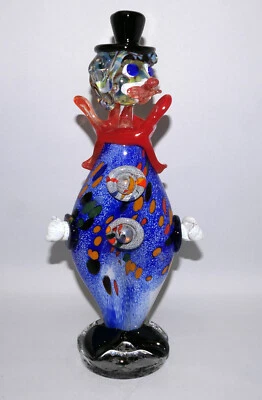 Murano Glas Clown Zirkus mundgeblasen und gezogen H. 32,5 cm - Bild 1 von 4