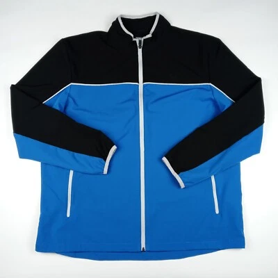 Chaqueta de golf CALLAWAY sin forro para hombre talla grande negra azul con cremallera Foto 1 de 4