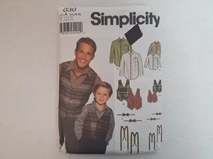 Simplicity Pattern - Boys' & Men's Shirt, Vest, & Suspenders (S-L/S-XL) #7030 UC - Picture 1 of 8
