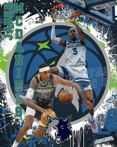minnesota timberwolves Lithograph print of Jaden McDaniels 2025 - Picture 1 of 1
