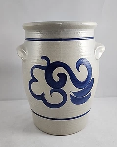 Jarra de vasija de gres esmaltado en sal azul gris cerámica arrojada a mano - 2L - 7,5" - Imagen 1 de 7