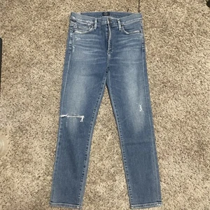 Citizens Of Humanity Rocket Crop High Rise Skinny Jeans Sculpt Gr. 29 Distressed - Bild 1 von 13