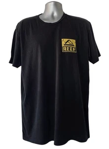 T-shirt manica corta grafica REEF nero/oro uomo XXL - Foto 1 di 5