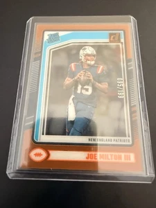 2024 Panini Clearly Donruss - Rated Rookie Joe Milton Iii #97 Orange /199 (RC) - Picture 1 of 2