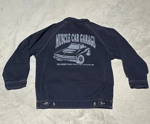 Vintage Gymboree Boy’s Jacket SZ 5 Muscle Car Garage Liked Coat Mechanic - Picture 1 of 14