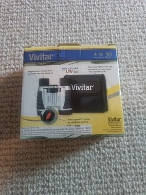 VIVITAR 4X30 MAGNIFICATION BINOCULARS WITH Ruby Coated UV OPTICS New In Box - Image 1 of 4
