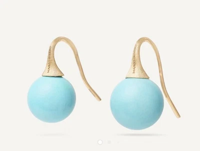 MARCO BICEGO Africa Boules Turquoise Earrings in 18K Yellow Gold - Image 1 of 4