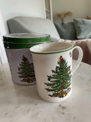 Spode Christmas Tree Mug And Tin Gift - Image 1 of 3