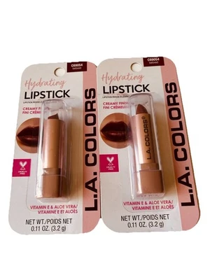 L.A. Colors 2 Pack Hydrating Lipstick Beloved C69054 Creamy Finish Vitamin E - Image 1 of 4