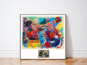 Hagler hört den Krieg signiert von Hagler COA Giclee 32 Zoll hoch x 28 breit war 1.995 $ jetzt 595 $ - Bild 1 von 18