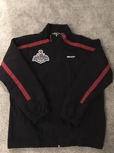 Black Old School Reebok Carolina Hurricanes 2006 Stanley Cup Champions Jacket XL - Picture 1 of 6