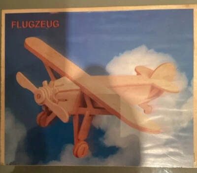 3D Wooden Jigsaw Puzzle Kids Airplane Crafts for Kids - Image 1 of 2