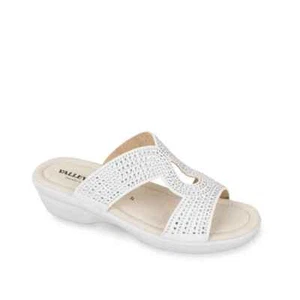 SCHUHE SLIPPER SANDALEN DAMEN VALLEVERDE 25309 ÖKO LEDER WEISS ORIGINAL PE 2025 - Bild 1 von 1
