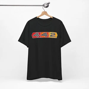 Camiseta Oldsmobile Cutlass 442 emblema Olds muscle car V8 caballos de fuerza - Imagen 1 de 11