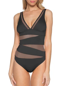 Traje de baño BCA Parker de una pieza negro talla M para mujer - Imagen 1 de 1