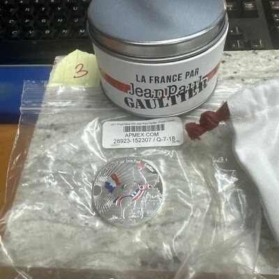 完好巴黎 - Jean Paul Gauthier - 50 欧元银色 2017 — 第 1/4 张图片