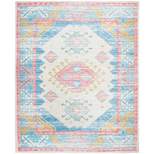SAFAVIEH Saffron SFN509A Handmade Cream / Blue Rug - Picture 1 of 13
