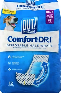 Pet Care Disposable Male Dog Diapers | Absorbent Male Wraps with Leak Proof Fit - Picture 1 of 12