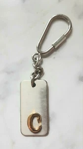 Silver and Gold Plated Keychain Letter *c* - Picture 1 of 1