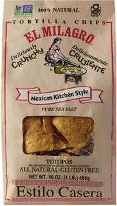 *NEW* El Milagro Mexican Tortilla Chips Totopos Estilo Casero | 16 oz - Picture 1 of 1