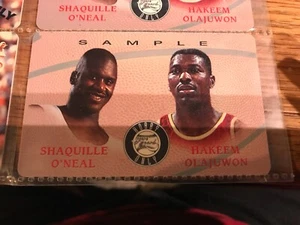 SHAQUILLE O'NEAL & HAKEEM OLAJUWON 1995 Classic Score Board SAMPLE PHONE CARD - Picture 1 of 2