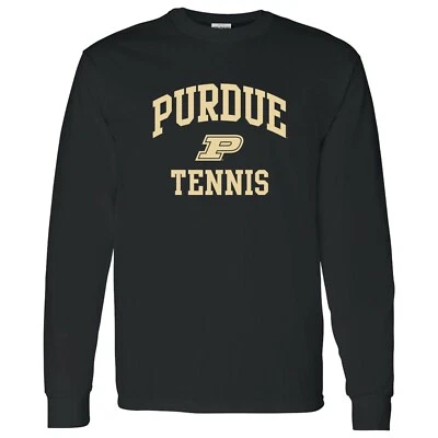 Purdue Boilermakers Arch Logo Tennis Long Sleeve - Black - Image 1 of 4