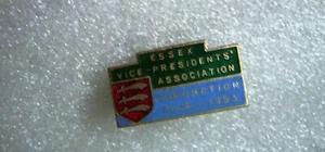 ESSEX VICE PRESIDENTS ASSOCIATION CORONATION YEAR 1953 ENAMEL BADGE - Picture 1 of 2