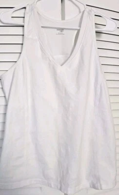 Blusa Danskin Now feminina ajustada branca sem mangas tamanho XXL  - Imagem 1 de 3