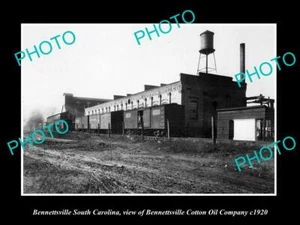 OLD 8x6 HISTORIC PHOTO OF BENNETTSVILLE SOUTH CAROLINA COTTON OIL Co c1920 - Bild 1 von 1