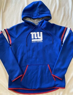 NFL 纽约巨人队 Under Armour 蓝色连帽衫运动衫女式 M 码 — 第 1/4 张图片