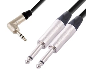 DG Systems - Cavo da Mini-Jack Stereo Neutrik NTP3RC a 2 Jack Mono Neutrik NP2X - Imagen 1 de 2