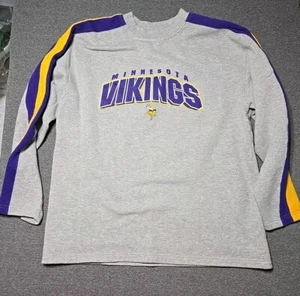 NFL Minnesota Vikings Sweatshirt XL Gray Purple Gold Long Sleeve VF Imagewear - Picture 1 of 8