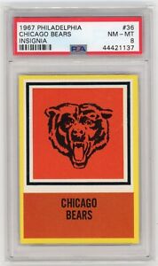 1967 Philadelphia Chicago Bears Insignia #36 PSA 8