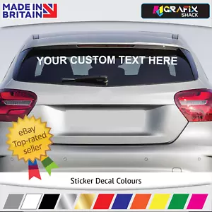 Custom Text PERSONALISIERTES AUTO Windschutzscheibe Ladenfenster Aufkleber Vinyl Aufkleber - Bild 1 von 8